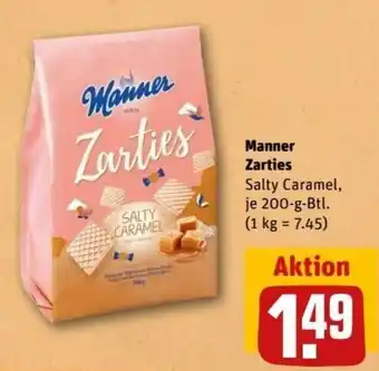 REWE Center Manner Zarties Salty Caramel 200 g Btl. Angebot