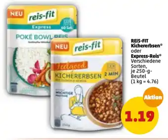 PENNY Reis-Fit Kichererbsen o. Express-Reis 250g Angebot