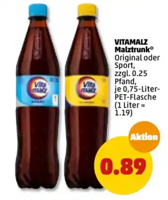 PENNY Vitamalz Malztrunk 750ml Angebot