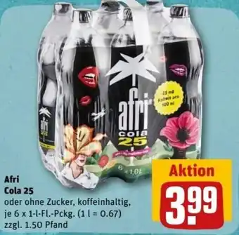 REWE Center Afri Cola 25, 6x1 L-Fl. Pckg. Angebot