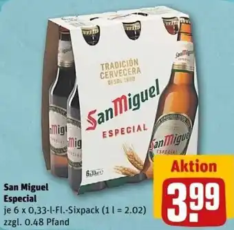 REWE Center San Miguel Especial 6x0,33 L-Fl. Angebot