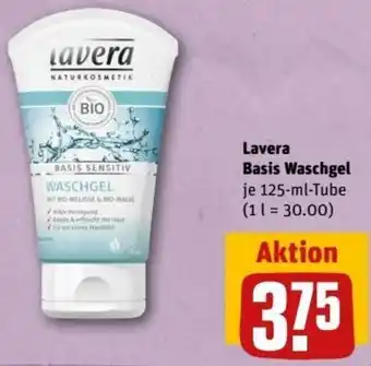 REWE Center Lavera Basis Waschgel 125 ml Tube Angebot