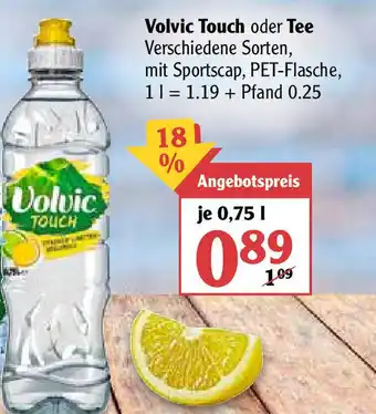 Globus Volvic Touch oder Tee Angebot