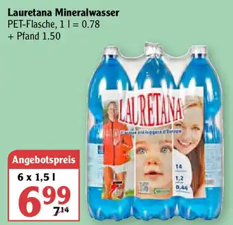 Globus lauretana Mineralwasser Angebot