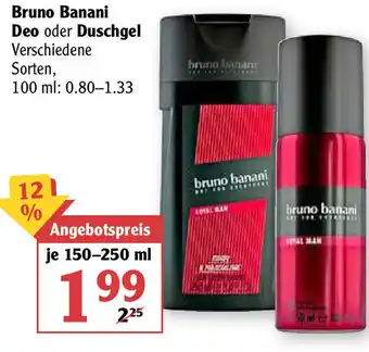 Globus Bruno Banani Deo oder Duschgel 150-250 ml Angebot