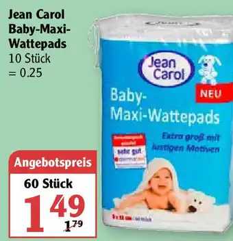 Globus Jean Carol Baby-Maxi Wattepads 60 Stück Angebot