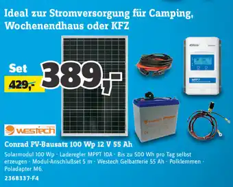 Conrad Westech Conrad PV-Bausatz 100 Wp 12 V 55 Ah Angebot