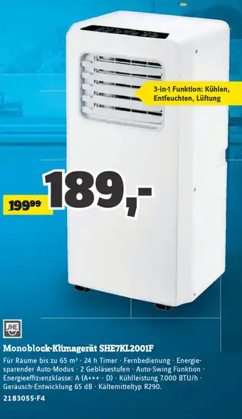 Conrad Monoblock Klimagerät SHE7KL2001F Angebot