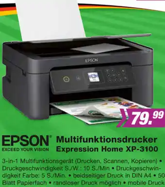 EP Epson Multifunktionsdrucker Expression Home XP-3100 Angebot