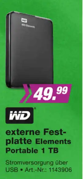 EP ED Externe Festplatte Elements Portable 1 TB Angebot