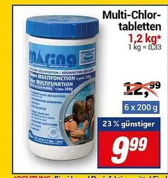 CENTERSHOP Marina Multi-chlor-tabletten 1.2 Kg Angebot