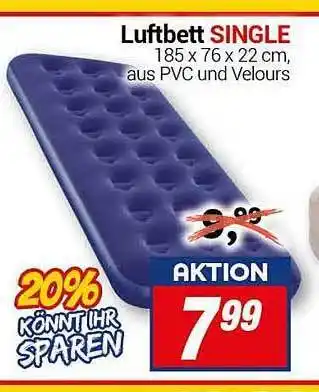 CENTERSHOP Luftbett Single Angebot