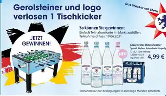 Logo Getränkemarkt Gerolsteiner Mineralwasser Sprudel/Medium/Naturell/Feinperlig 12x0,75L Angebot