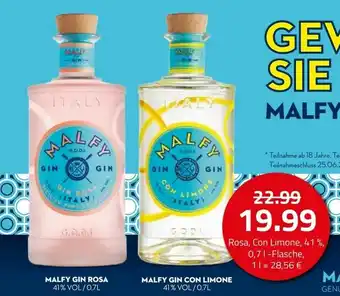 Logo Getränkemarkt Malfy Gin Rosa oder Malfy Gin Con Limone 0,7L Angebot