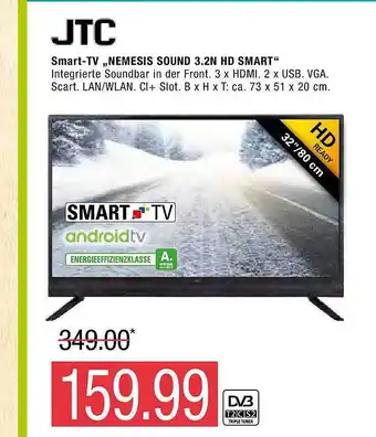 Marktkauf JTC Smart-TV ,,Nemesis Sound 3.2N HD Smart" Angebot