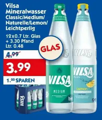 Hol'ab Getränkemarkt Vilsa Mineralwasser Classic/Medium/Naturelle/Lemon/Leichtperlig 12x0,7L Angebot