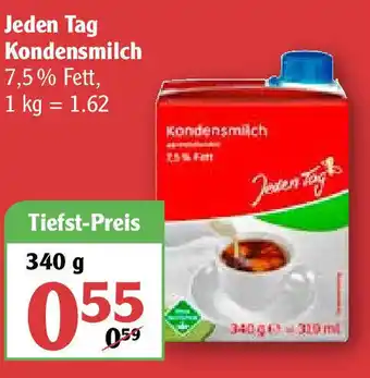 Globus jeden Tag Kondensmilch 340 g Angebot