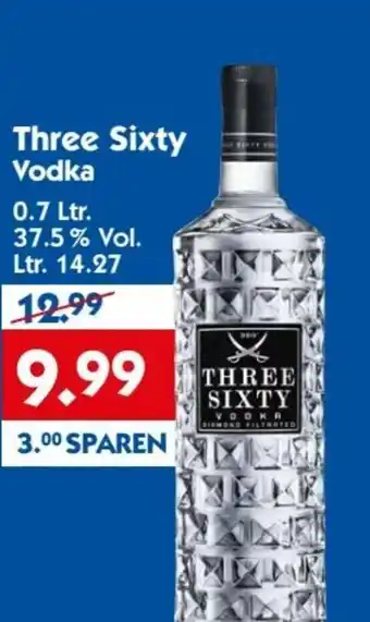 Hol'ab Getränkemarkt Three Sixty Vodka 0,7 L Angebot