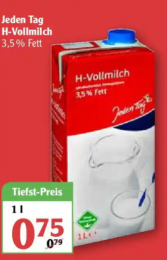 Globus Jeden Tag H-Vollmilch 1l Angebot