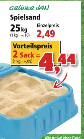 Thomas Philipps Grüner Jan Spielsand 25kg Angebot