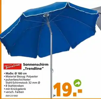 Globus Baumarkt TrendLine Sonnenschirm Angebot