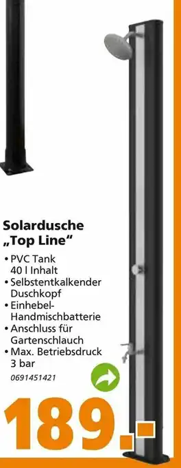 Globus Baumarkt Solardusche Top Line Angebot