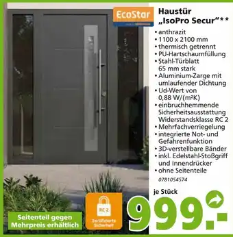 Globus Baumarkt Haustür ,,IsoPro Secur" Angebot