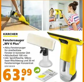 Globus Baumarkt Karcher Fenstersauger WV 6 Plus Angebot