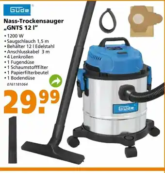 Globus Baumarkt Güde Nass Trockensauger GNTS 12 l Angebot