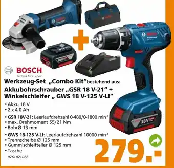 Globus Baumarkt Bosch Werkzeug Set ,,Combo Kit" Angebot