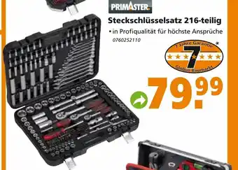 Globus Baumarkt Primaster Steckschlüsselsatz 216 teilig Angebot