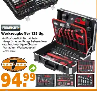 Globus Baumarkt Primaster Werkzeugkoffer 135 teilig Angebot