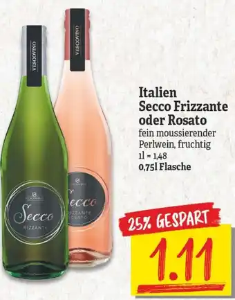 NP Discount Italien Secco Frizzante oder Rosato 0,75L Angebot