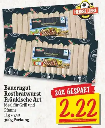 NP Discount Bauerngut Rostbratwurst Fränkische Art 300g Angebot