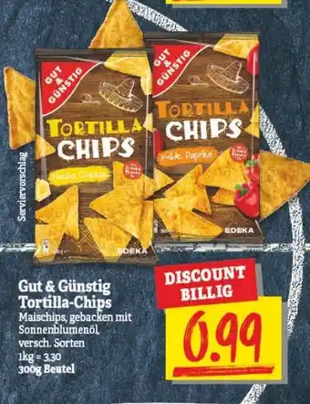 NP Discount Gut & Günstig Tortilla Chips 300g Beutel Angebot