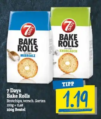 NP Discount 7 Days Bake Rolls 250g Beutel Angebot