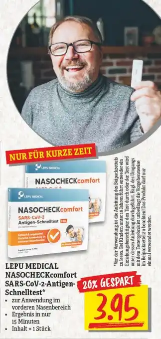 NP Discount Lepu Medical Nasocheckcomfort SARS-COV2 Antigen Schnelltest Angebot