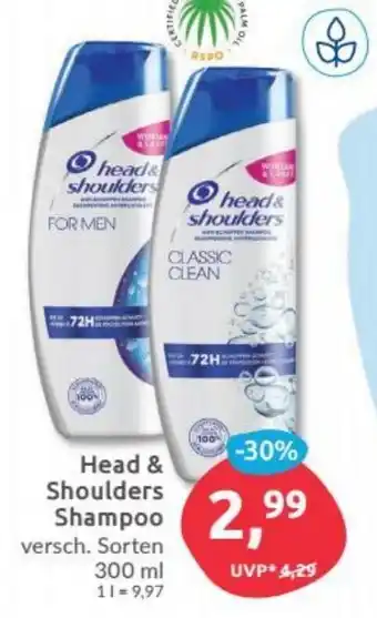 Budni Head & Shoulders Shampoo 300ml Angebot