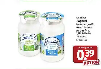 Wasgau Landliebe Joghurt Angebot