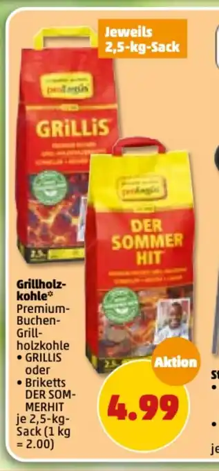 PENNY ProFagus Der Sommer-Hit Grillholzkohle o. Grillis Grillbriketts 2.5kg Angebot