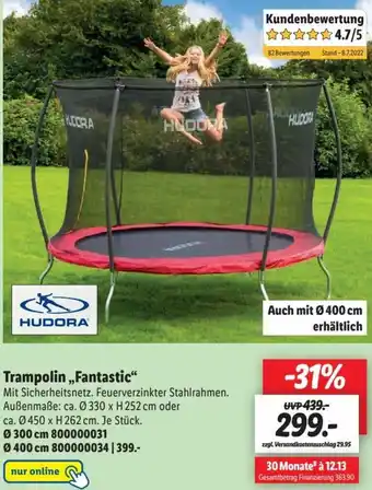 Lidl Hudora Trampolin Fantastic Angebot