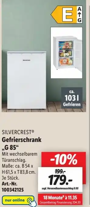 Lidl Silvercrest Gefrierschrank ,,G 85" Angebot