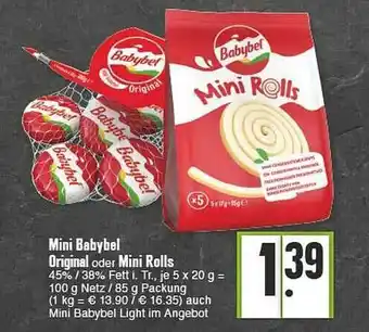 E-Center Mini Babybel Original Oder Mini Rolls Angebot