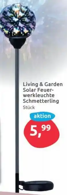 Budni Living & Garden Solar Feuerwerkleuchte Schmetterling Angebot