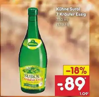 Netto Marken-Discount Kühne Surol 7 Kräuter Essig Angebot