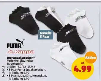 Edeka Scherer Puma Kappa Sportsneakersocken Angebot