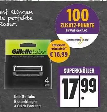 E-Center Gillette Labs Rasierklingen Angebot