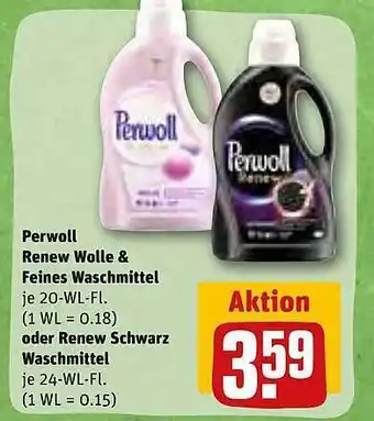 REWE Kaufpark Perwoll Renew Wolle & Feines Waschmittel Oder Renew Schwarz Waschmittel Angebot