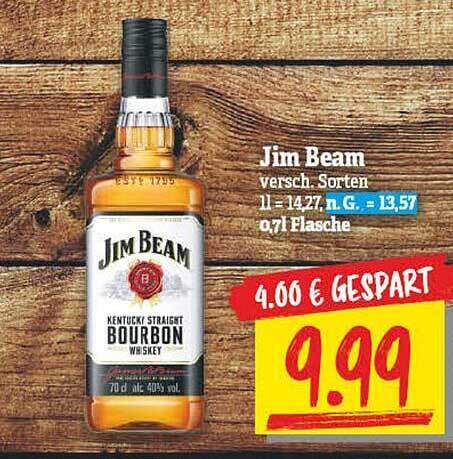 Alle Jim Beam Angebote - Entdecken Sie das günstigste Jim Beam Angebot!