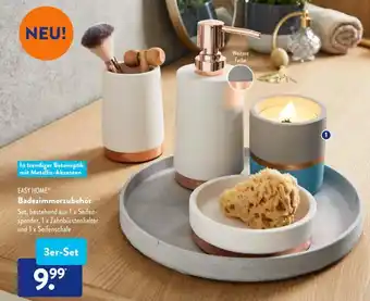 Aldi Süd Easy Home Badezimmerzubehör 3er Set Angebot